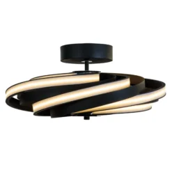 LED-Deckenleuchte Zoya in mattem Schwarz