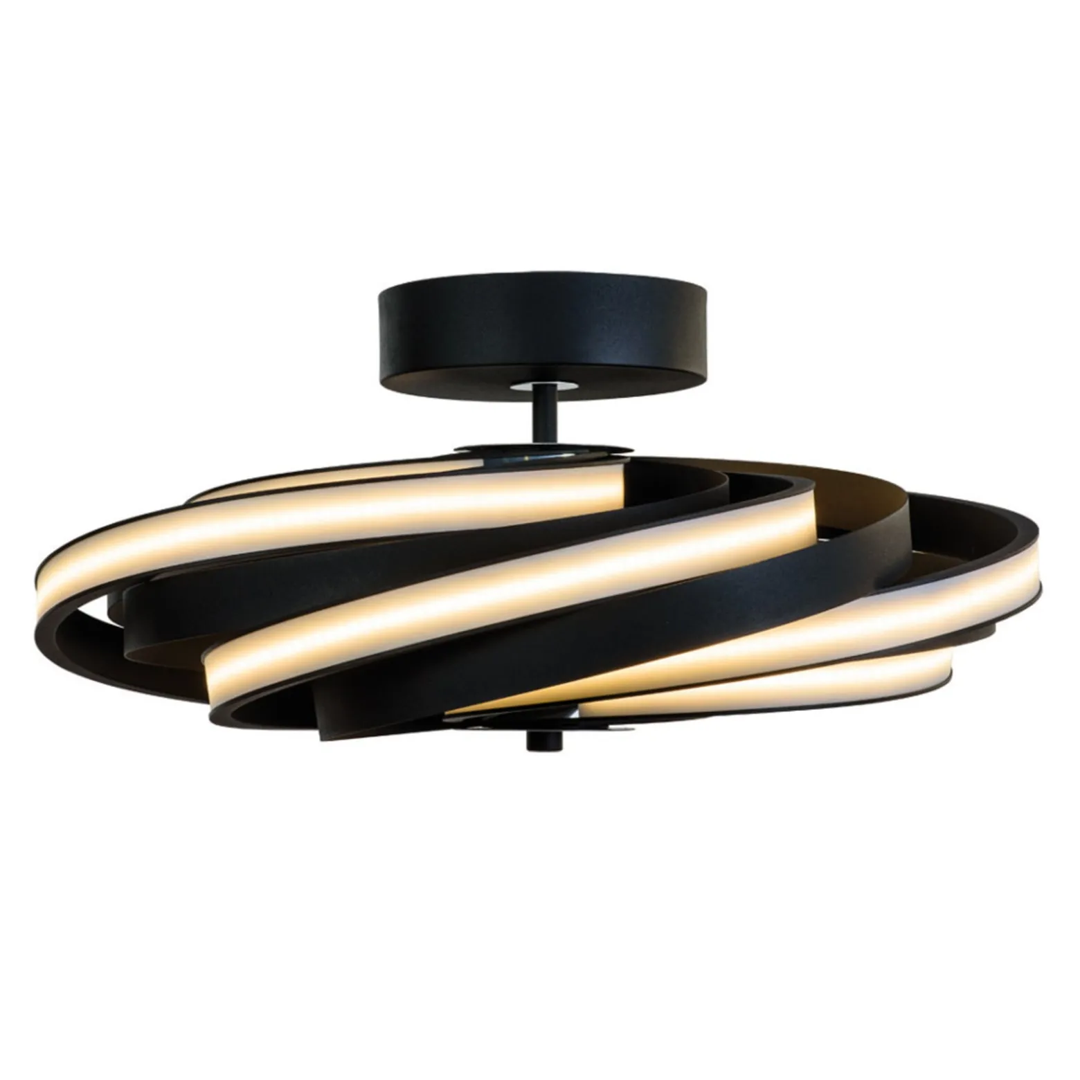 LED-Deckenleuchte Zoya in mattem Schwarz