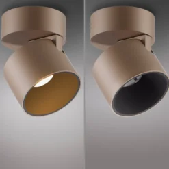 LED-Deckenspot PURE Cup, bronzefarben, Ø 9,5 cm, Metall