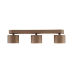 LED-Deckenspot PURE Cup, bronzefarben, 56 cm, Metall, 3-flg.