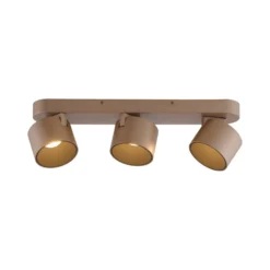 LED-Deckenspot PURE Cup, bronzefarben, 56 cm, Metall, 3-flg.