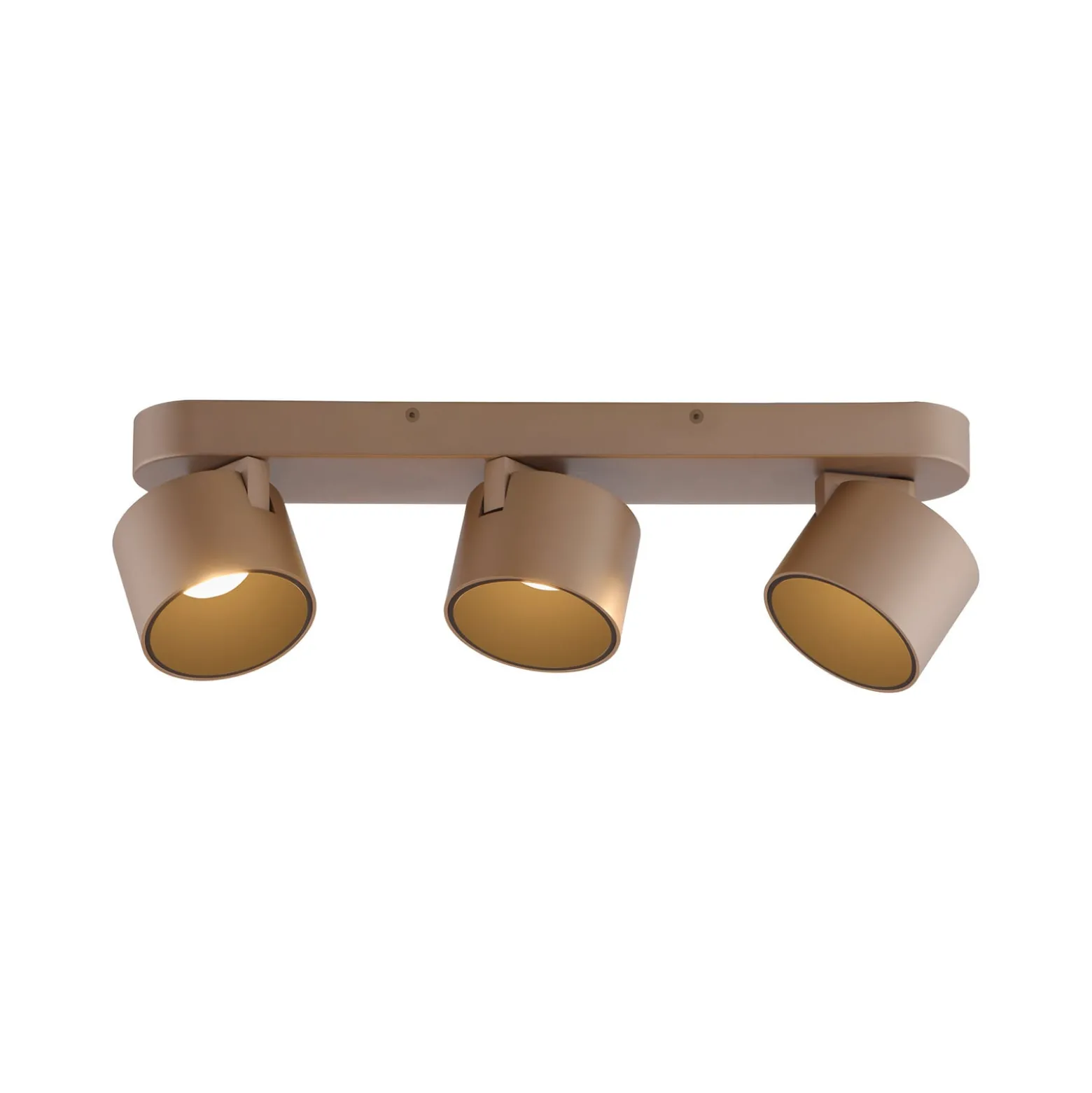 LED-Deckenspot PURE Cup, bronzefarben, 56 cm, Metall, 3-flg.