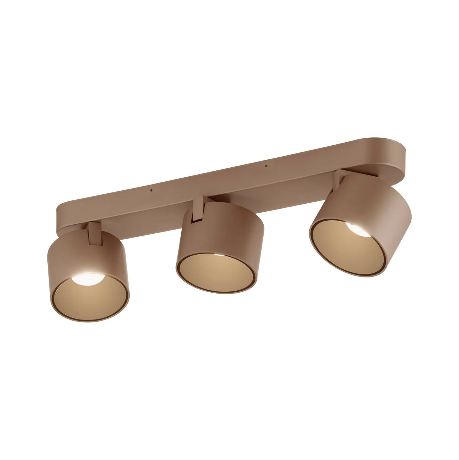 LED-Deckenspot PURE Cup, bronzefarben, 56 cm, Metall, 3-flg.