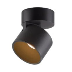 LED-Deckenspot PURE Cup, schwarz, Ø 9,5 cm, Metall
