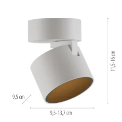 LED-Deckenspot PURE Cup, weiß, Ø 9,5 cm, Metall