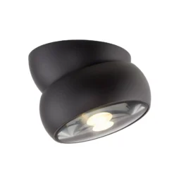 LED-Deckenspot PURE Move, schwarz, Ø 12 cm, Metall/Glas