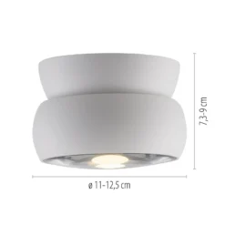 LED-Deckenspot PURE Move, weiß, Ø 12 cm, Metall/Glas