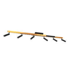 LED-Deckenspot Zeno, 6 Spots, schwarz/gold, Metall