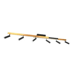LED-Deckenspot Zeno, 6 Spots, schwarz/gold, Metall
