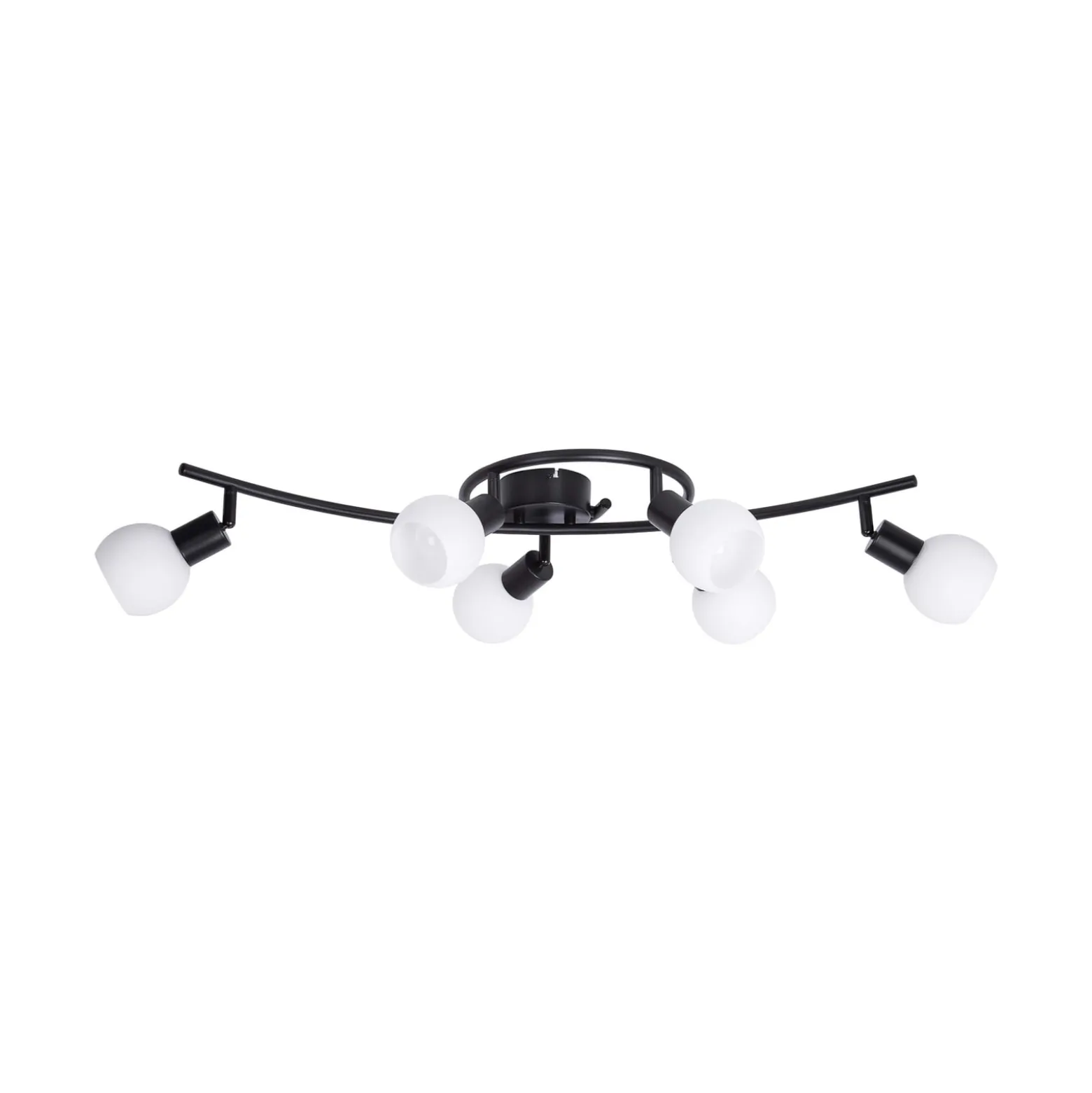LED-Deckenstrahler Loxy, schwarz, sechsflammig