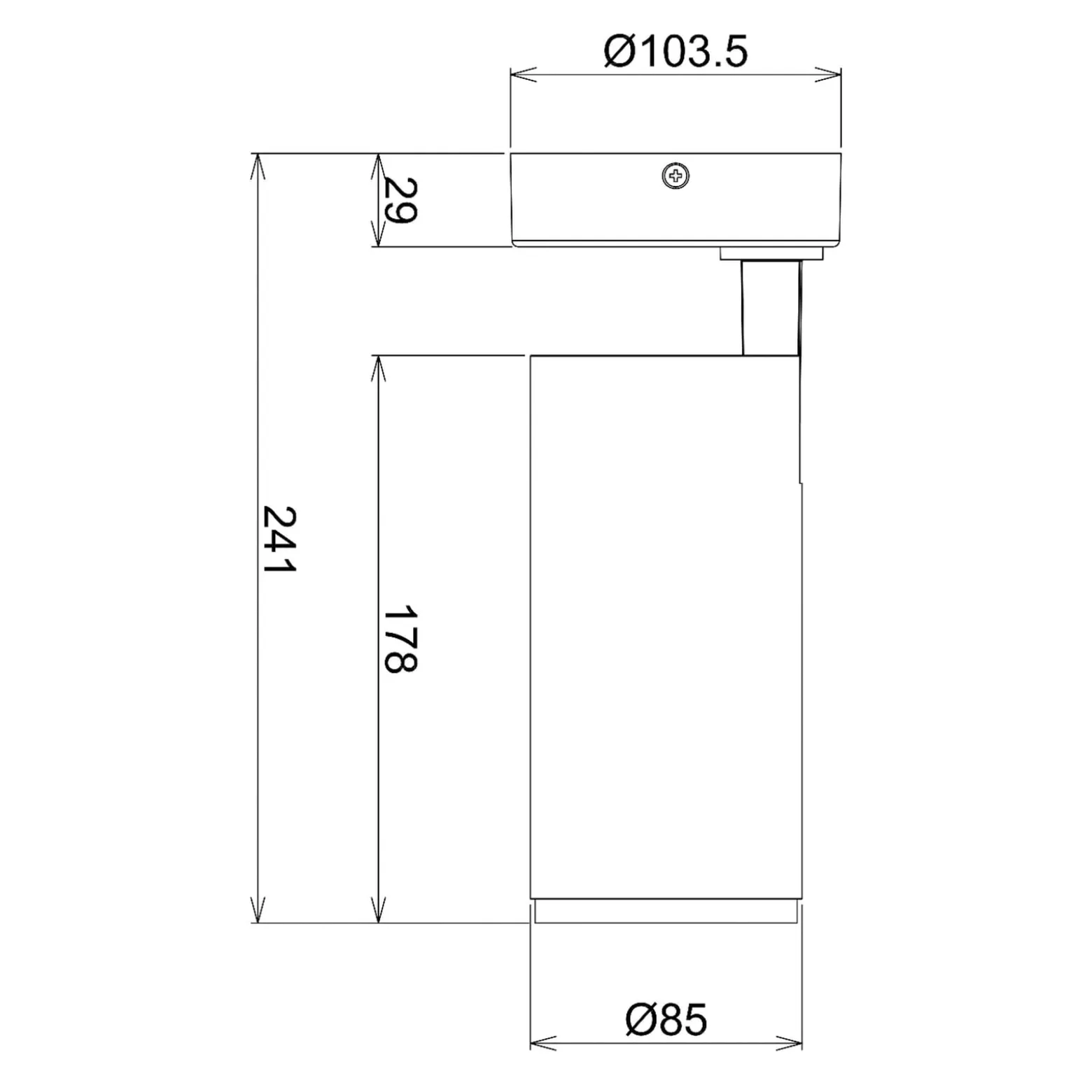 LED-Deckenstrahler Lucea, justierbar, 20 W schwarz