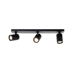 LED-Deckenstrahler Marty, Länge 53 cm, sandschwarz, 3-flg.