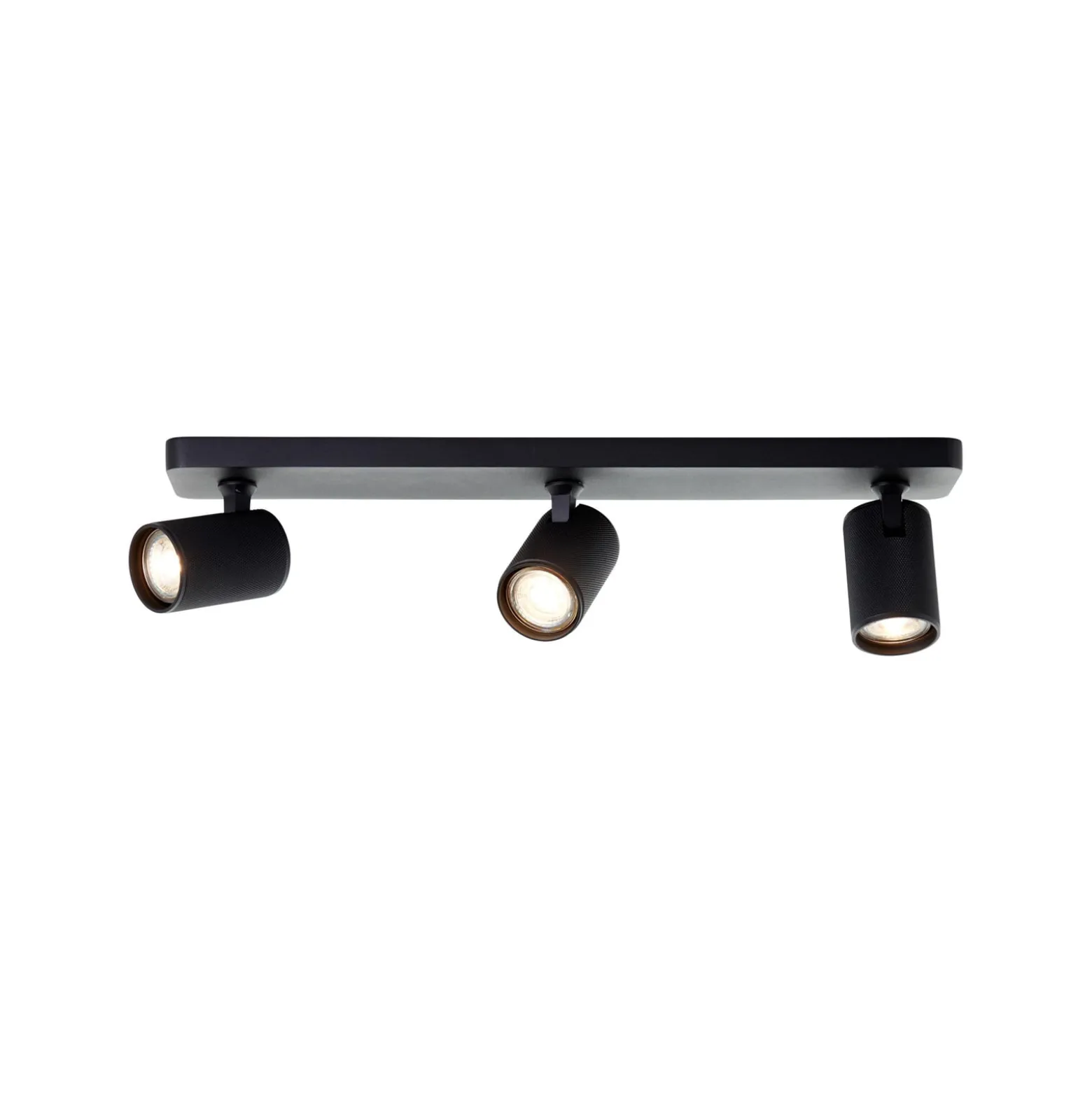 LED-Deckenstrahler Marty, Länge 53 cm, sandschwarz, 3-flg.