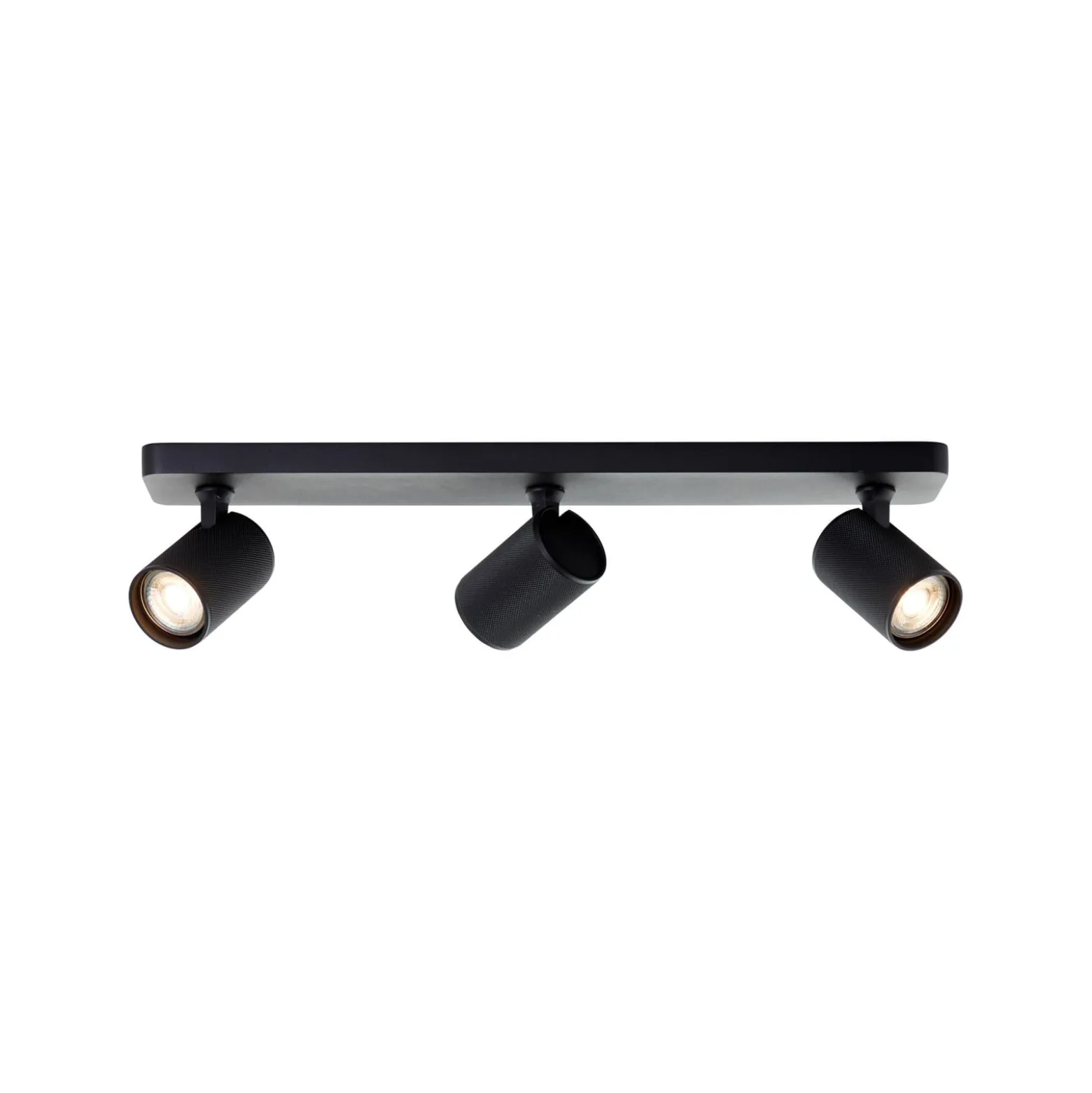 LED-Deckenstrahler Marty, Länge 53 cm, sandschwarz, 3-flg.