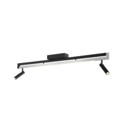 LED-Deckenstrahler Pulse, schwarz, 100 cm, Metall