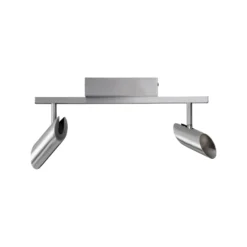 LED-Deckenstrahler Risell, Länge 35 cm, aluminiumfarben