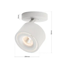 LED-Deckenstrahler Specter, weiß, Ø 8,4 cm, Aluminium