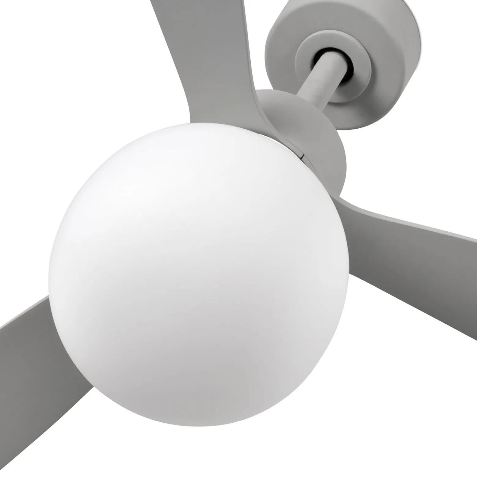 LED-Deckenventilator Amelia Ball L, grau, DC, leise, 132 cm