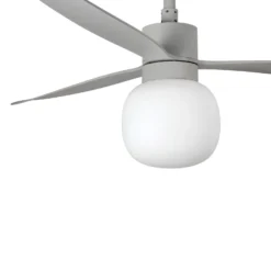 LED-Deckenventilator Amelia Ball L, grau, DC, leise, 132 cm
