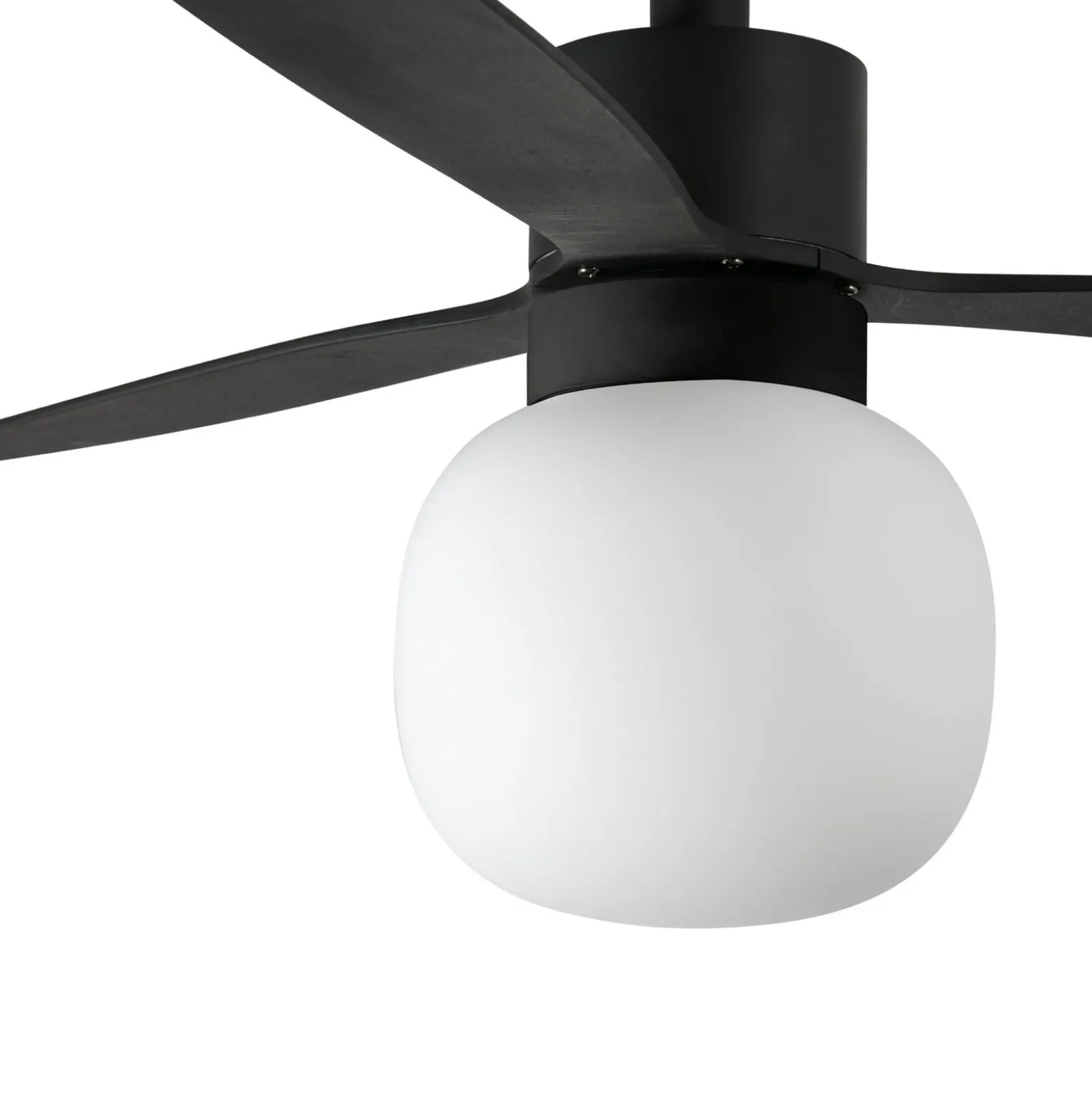 LED-Deckenventilator Amelia Ball L, schwarz, DC, leise
