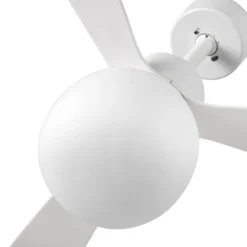 LED-Deckenventilator Amelia Ball L, weiß, DC, leise, 132 cm