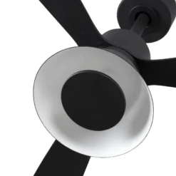 LED-Deckenventilator Amelia Cone L, schwarz, leise, 132 cm