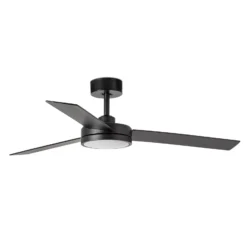 LED-Deckenventilator Barth mit Leuchte, schwarz