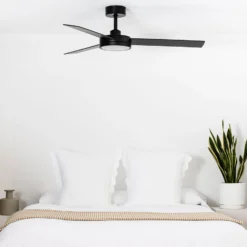 LED-Deckenventilator Barth mit Leuchte, schwarz