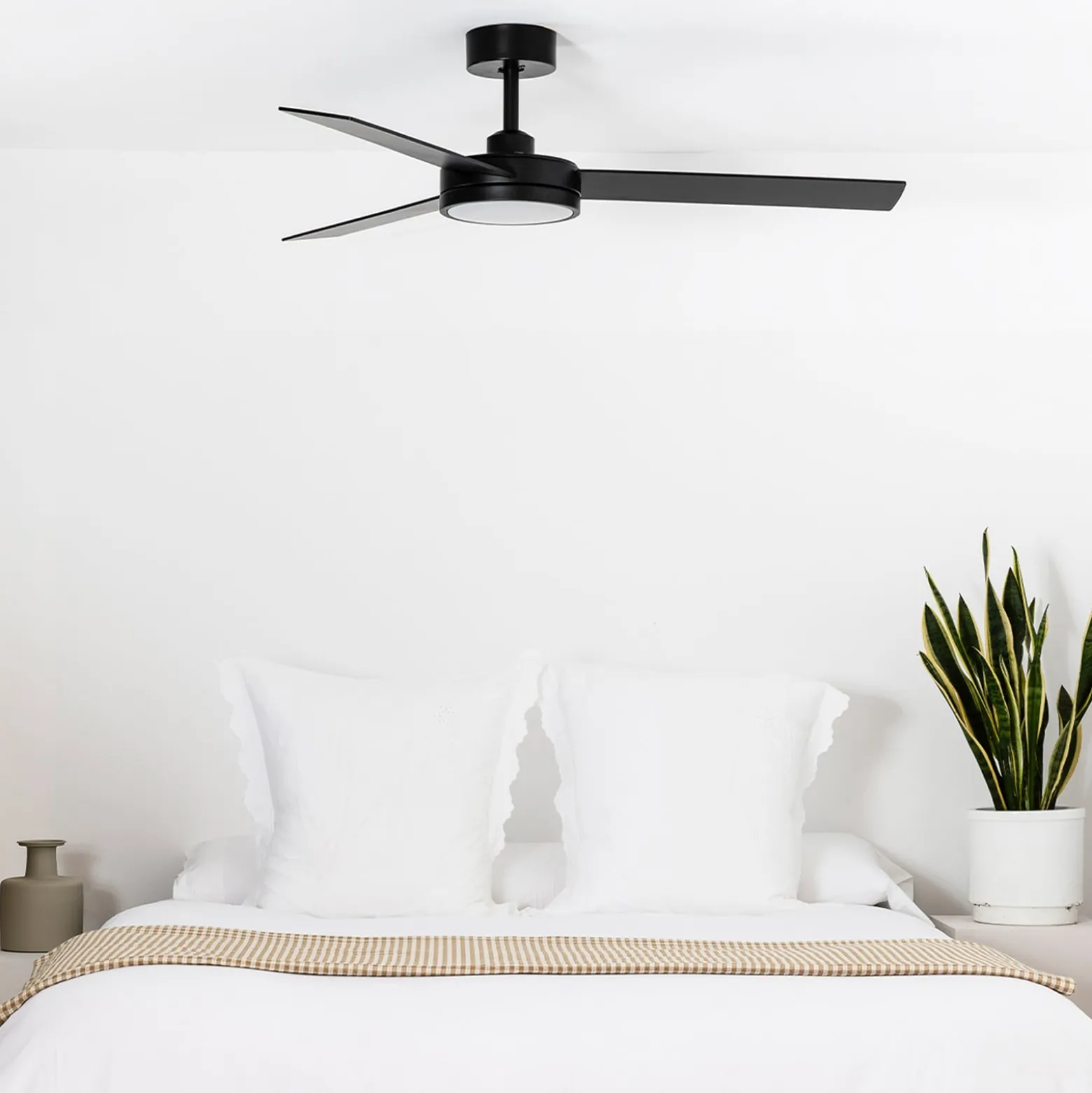 LED-Deckenventilator Barth mit Leuchte, schwarz