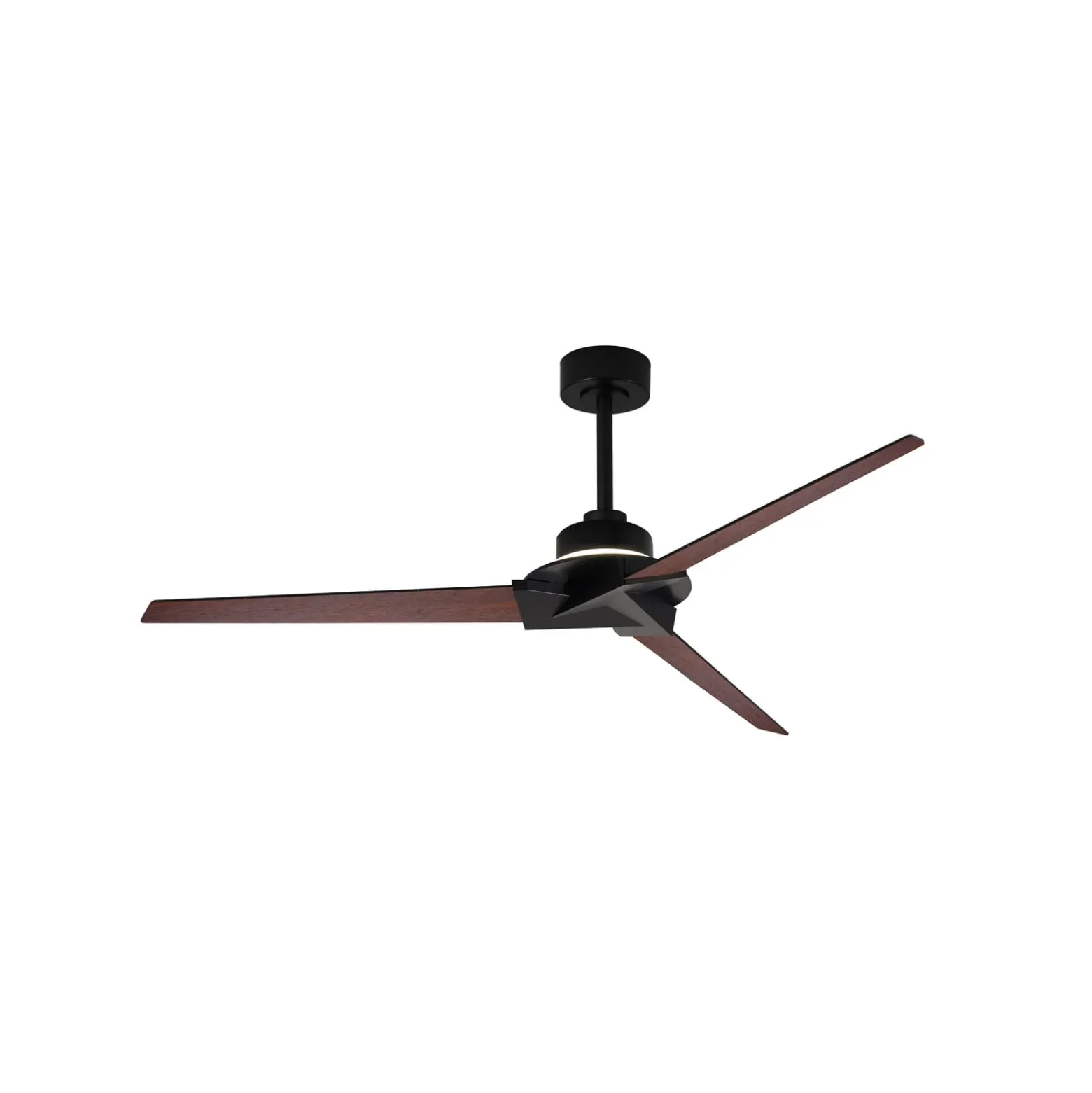 LED-Deckenventilator Brisa Mini schwarz/holz leise 150cm CCT