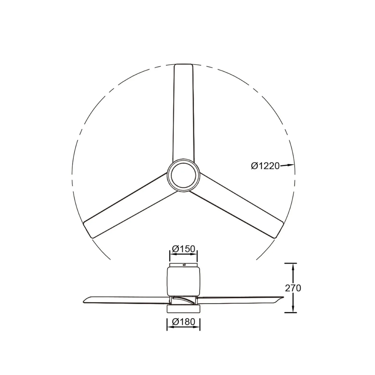 LED-Deckenventilator Ceramica M, beige/holz, DC, leise, CCT