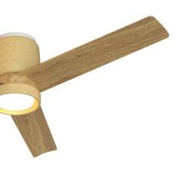 LED-Deckenventilator Ceramica M, beige/holz, DC, leise, CCT