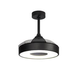 LED-Deckenventilator Coin Mini schwarz DC leise Ø 91 cm CCT