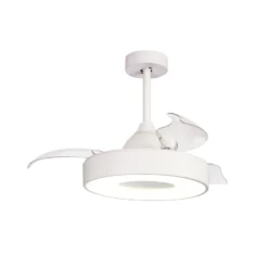 LED-Deckenventilator Coin Mini weiß DC leise Ø 91 cm CCT