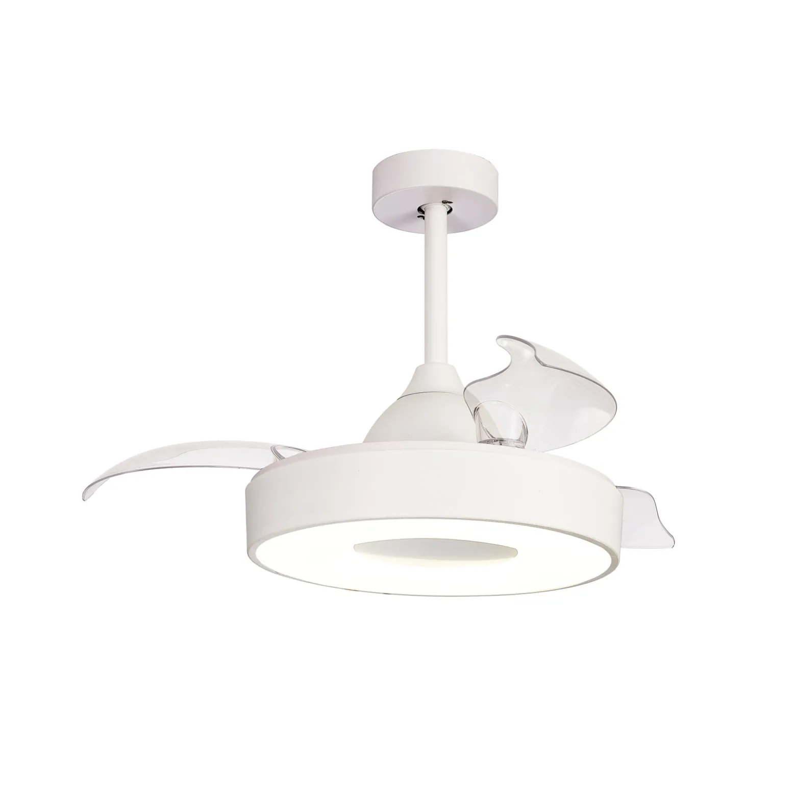 LED-Deckenventilator Coin Mini weiß DC leise Ø 91 cm CCT