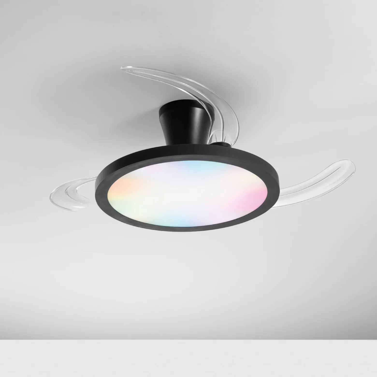 LED-Deckenventilator Condor, schwarz Ø 106 cm CCT RGB, leise