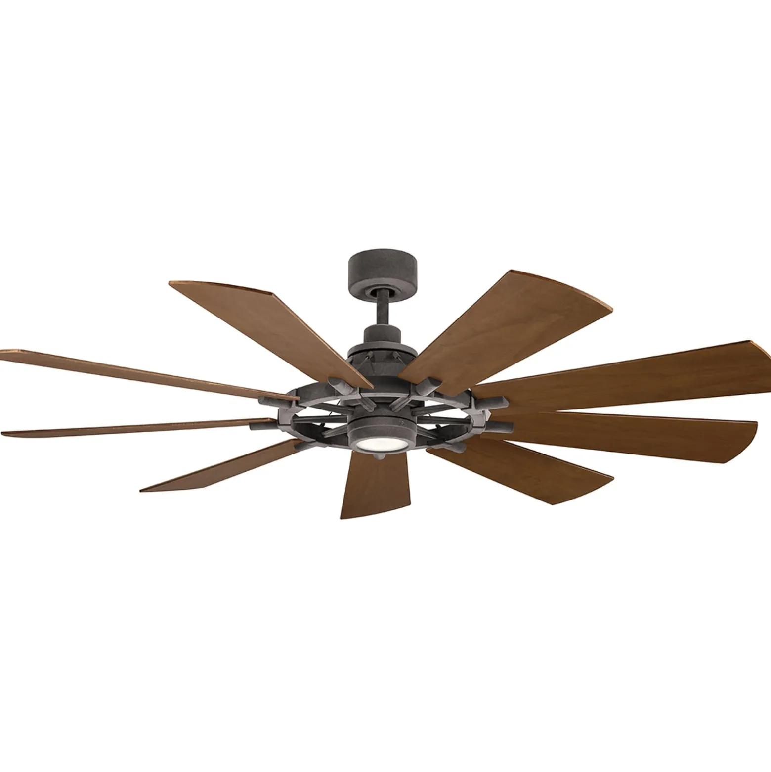 LED-Deckenventilator Gentry 65 weiß/walnuss dunkel