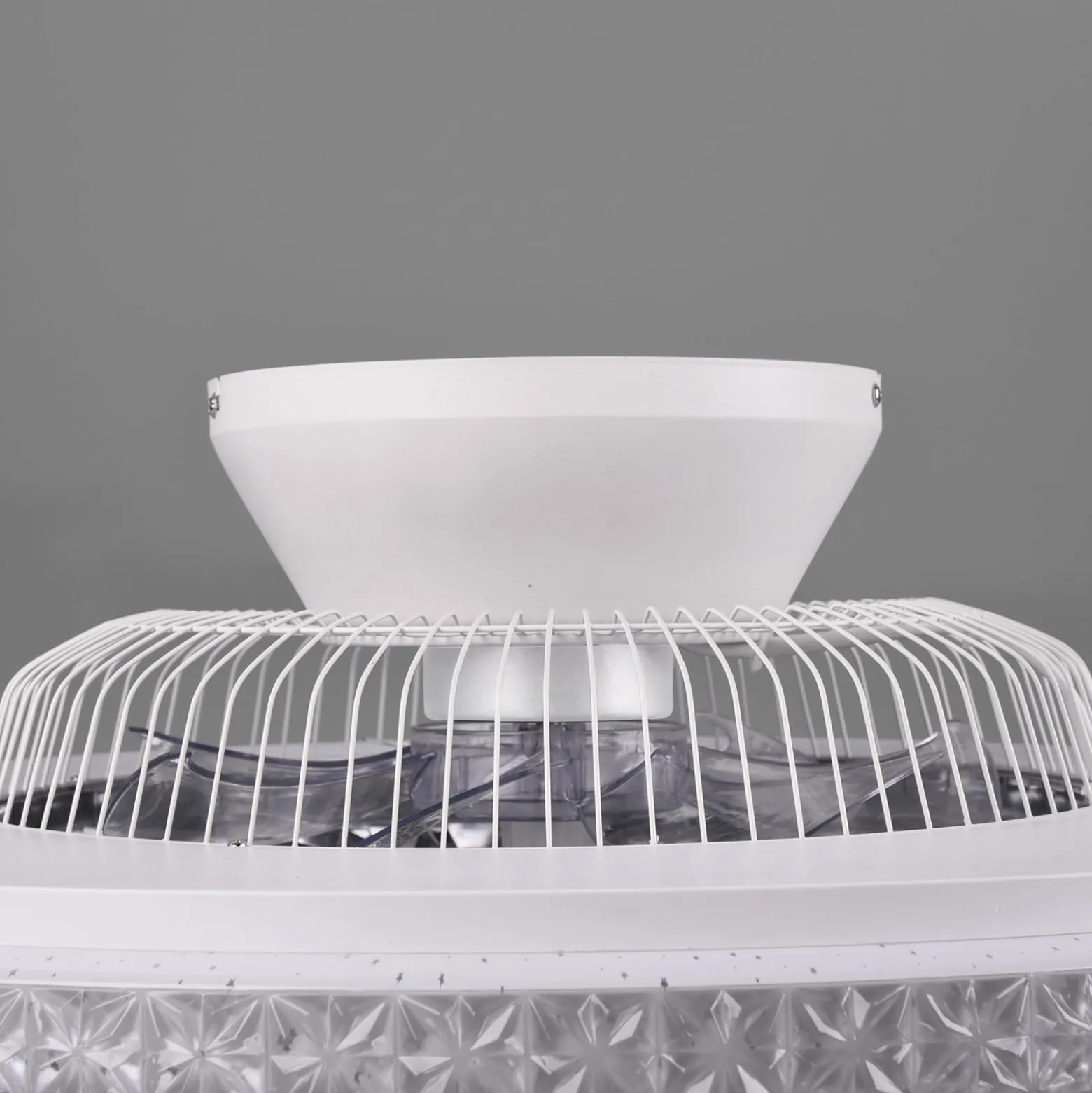 LED-Deckenventilator Harstad, Kristallrahmen