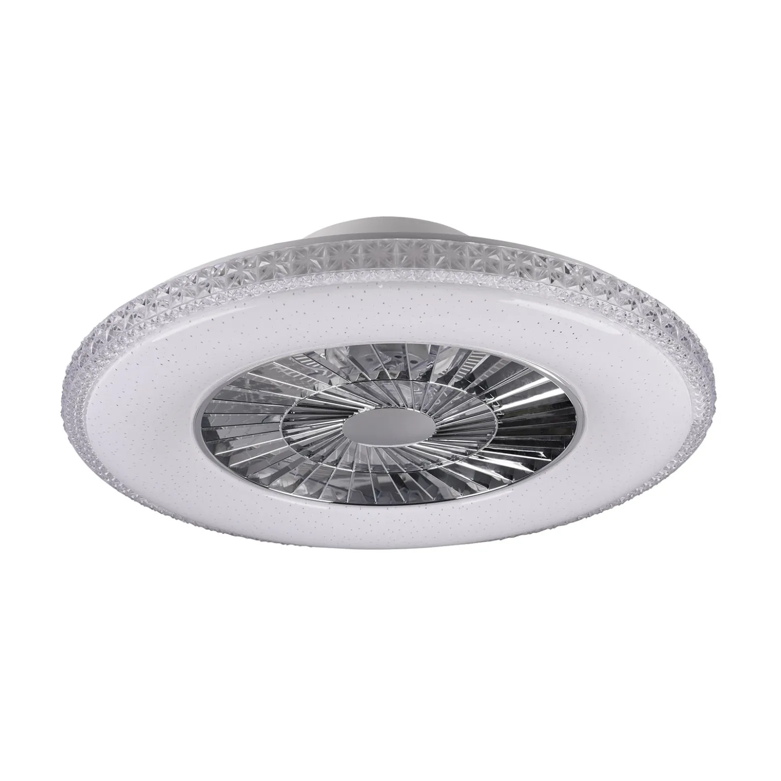 LED-Deckenventilator Harstad, Kristallrahmen