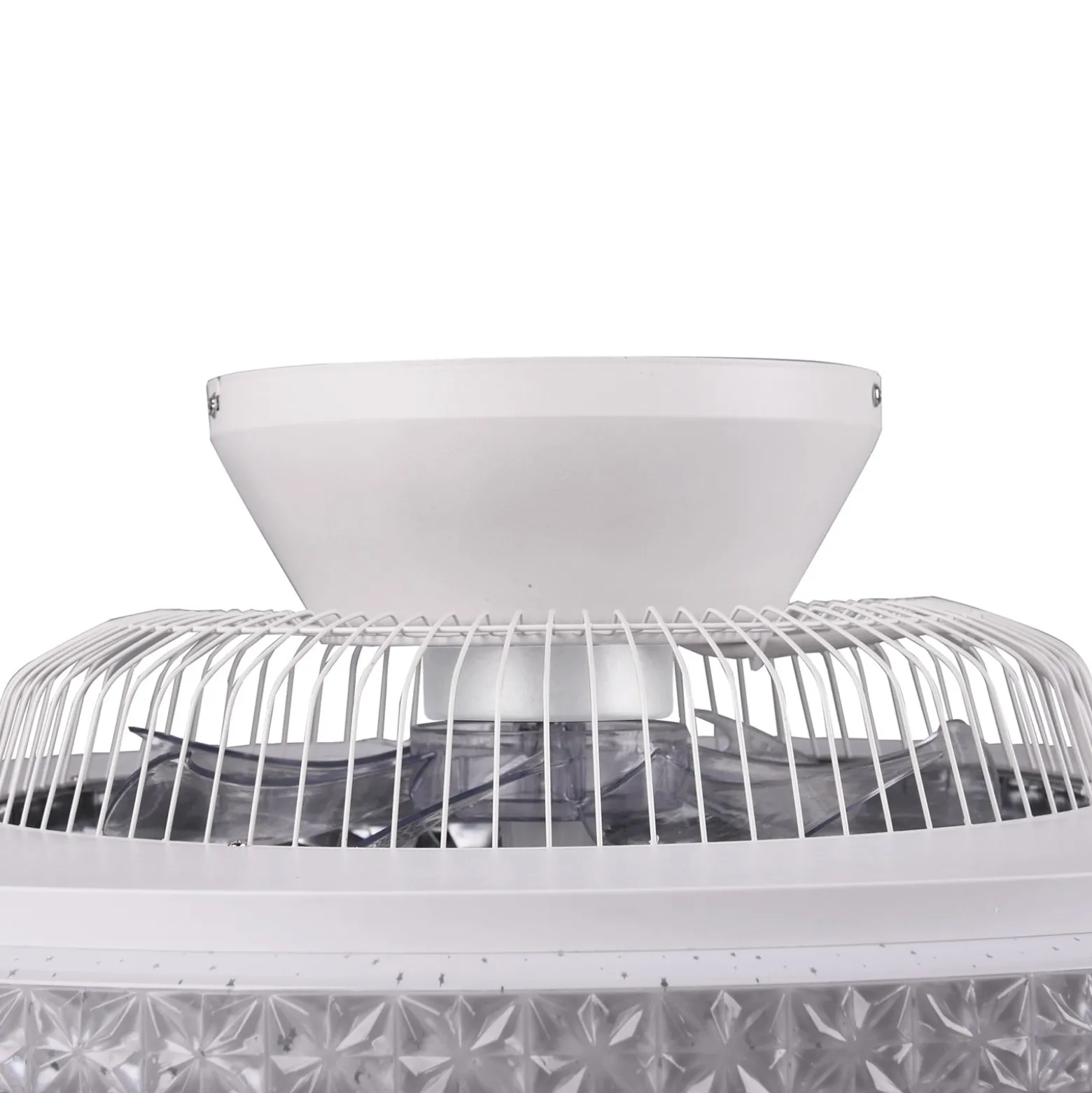 LED-Deckenventilator Harstad, Kristallrahmen