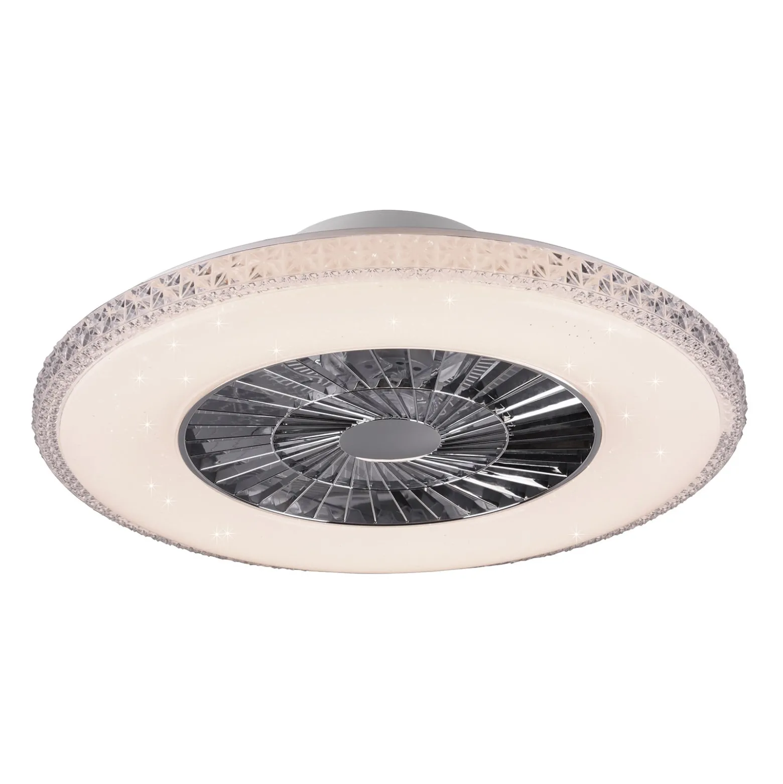 LED-Deckenventilator Harstad, Kristallrahmen