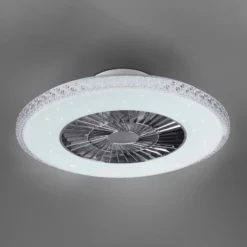 LED-Deckenventilator Harstad, Kristallrahmen