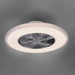 LED-Deckenventilator Harstad, Kristallrahmen