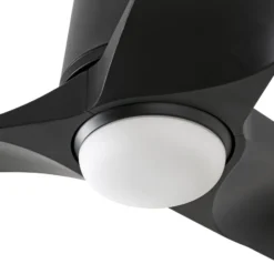 LED-Deckenventilator Hey, schwarz, DC, leise, Ø 90 cm, CCT