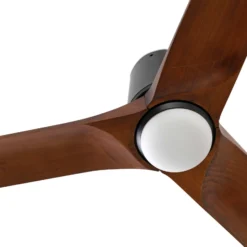 LED-Deckenventilator Heywood L, schwarz/holz, DC, leise