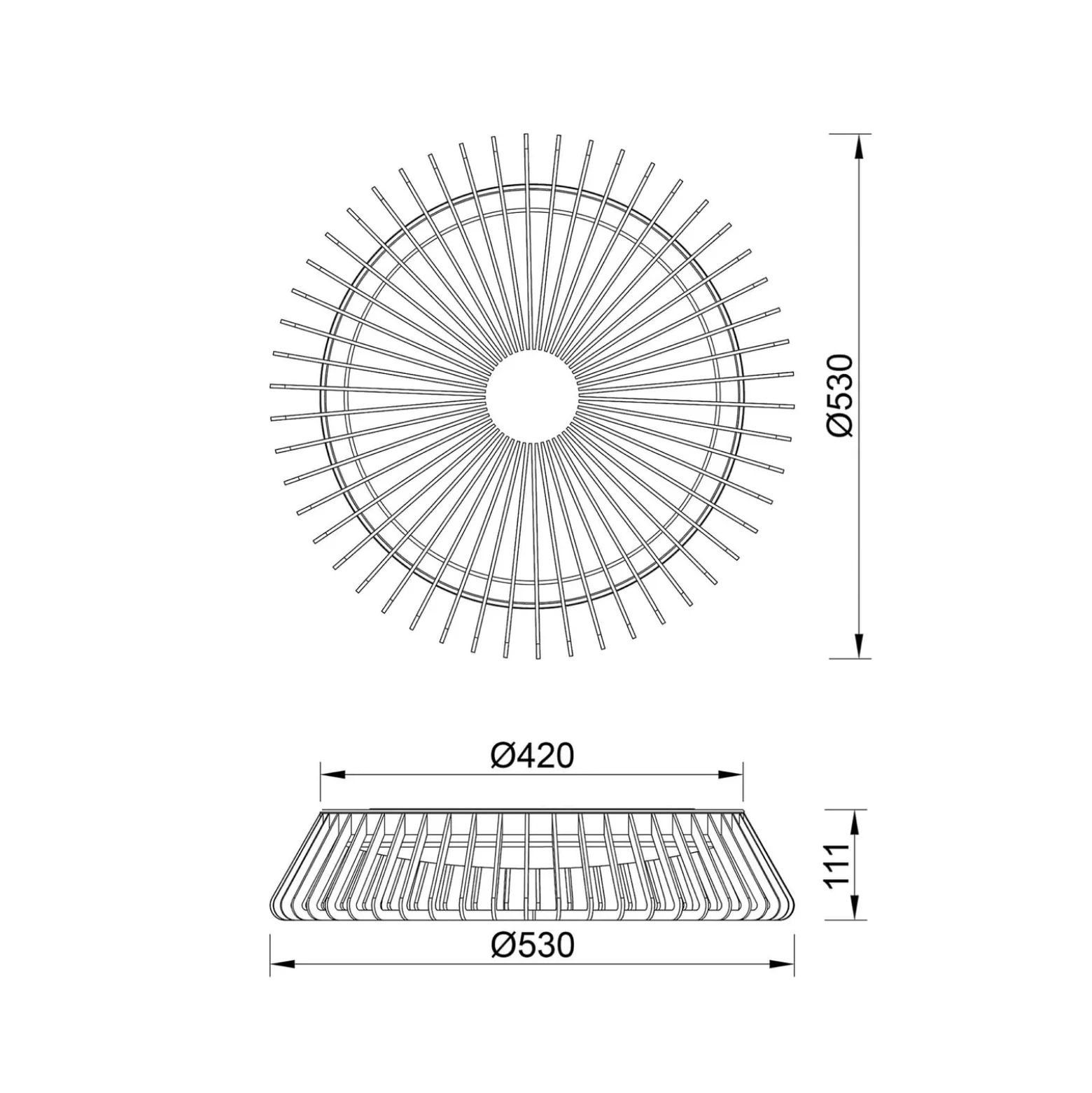 LED-Deckenventilator Himalaya Mini, schwarz, DC, leise, CCT