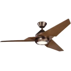 LED-Deckenventilator Jade, bronze, leise, Ø 152 cm, 60 W