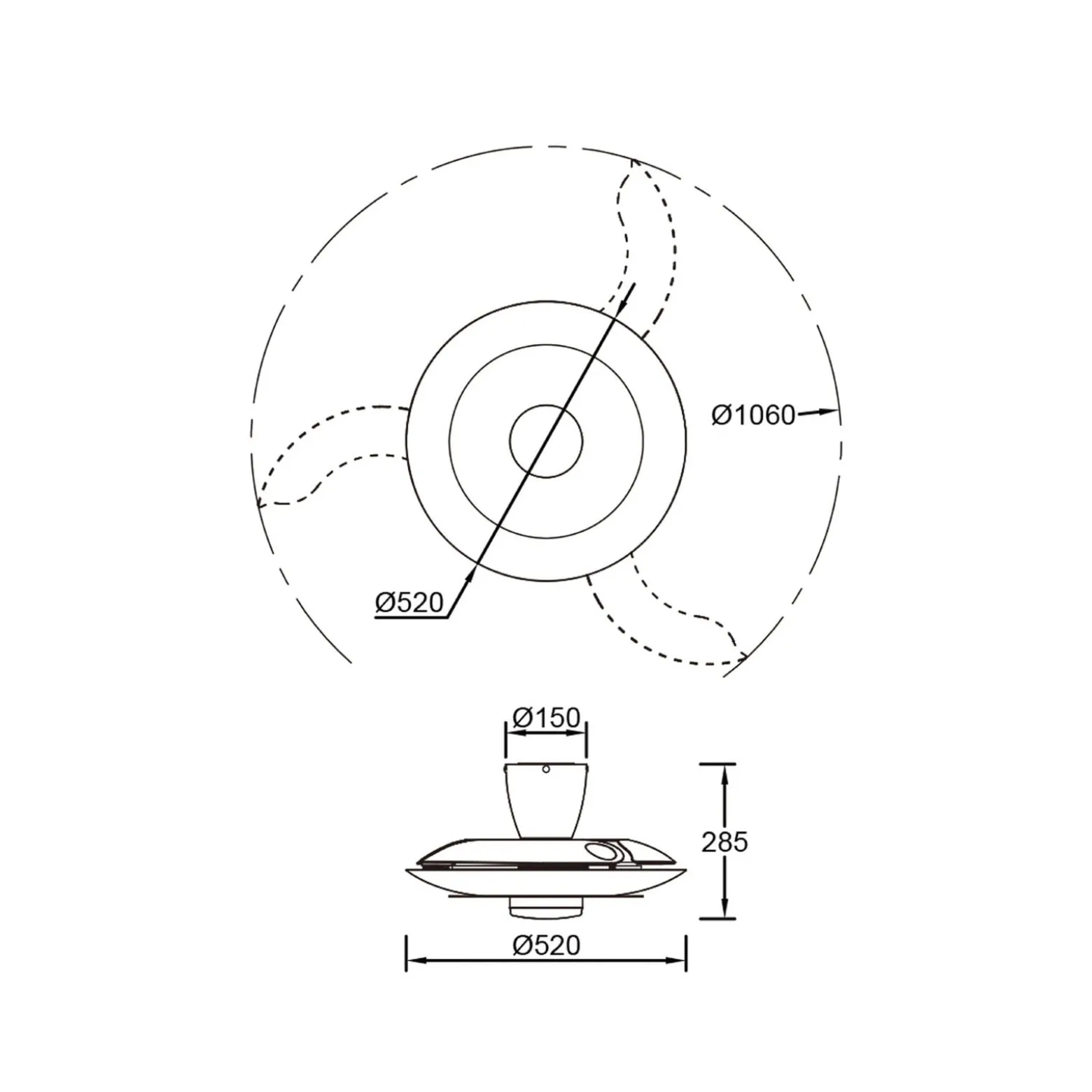 LED-Deckenventilator Kyoto, weiß, DC, leise, CCT, 106 cm