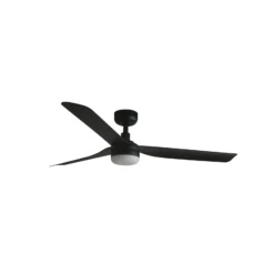 LED-Deckenventilator Punt M, schwarz, DC, leise, 130 cm, CCT