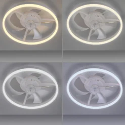 LED-Deckenventilator Rita weiß, CCT, Fernbedienung, Ø 50 cm
